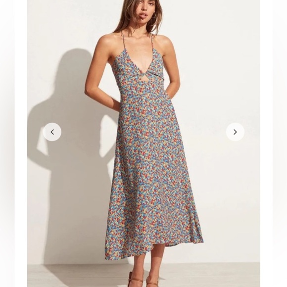 Faithful the brand nwt Floral Print Maxi Dress boho halter top fairy - Picture 1 of 11